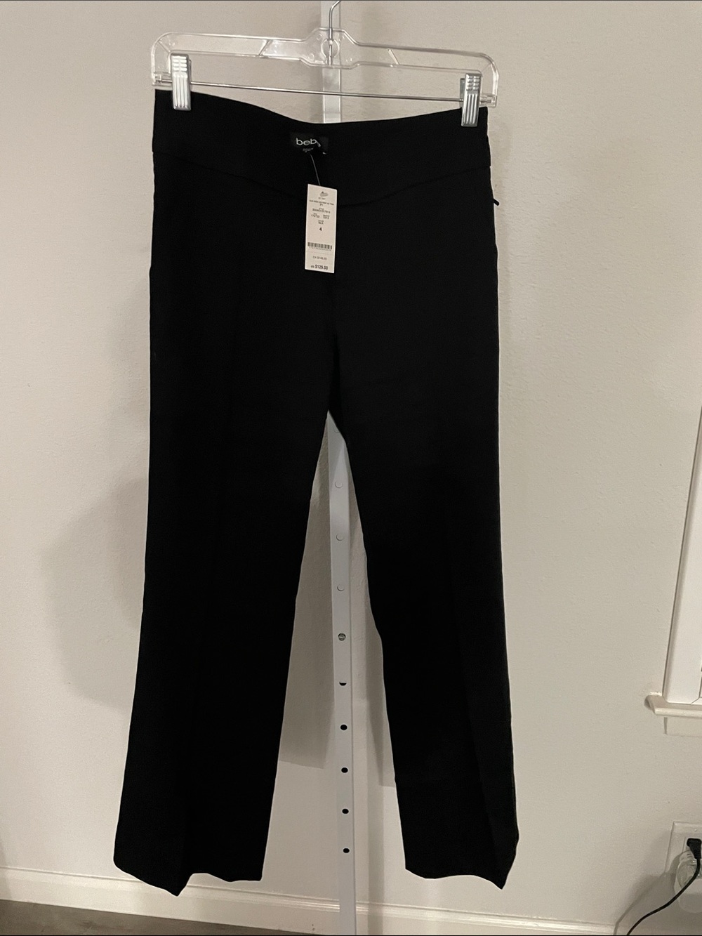 bebe Black Wide-Leg Dress Pants